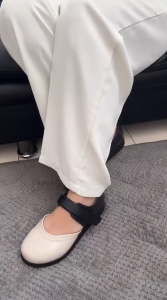 Le Bianca ALY 35-01 Sepatu Sandal Wanita Kulit Sintetis Ivory dan Putih