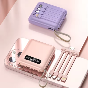 SG Stock 20000 Mah Power Charging Power Bank Powerbank Mobile Power Bank Fast Charging Built-in 4 Cable Power Ultra Slim Local Warranty