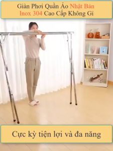 Giàn Phơi Quần Áo Nhật Bản Inox 304 Cao Cấp Không Gỉ - EuroHome