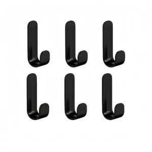 6Pcs Strong Self-Adhesive J-hook Waterproof Adhesive HangingBathroom Towel Key Kitchen