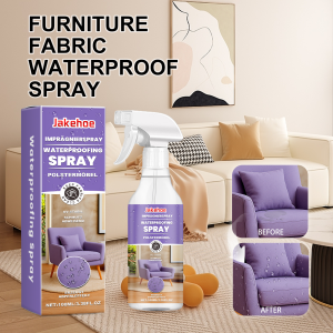 Jakehoe Fabric Waterproof Spray for Sofa Upholstery Furniture Stain Resistant Protector Repels Water and Spills No Residue 100ml