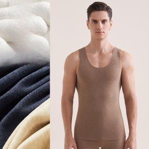 Mens Cashmere Thermal Underwear Long Sleeve Thickened Fleece Lined One Piece Warm Top Cotton Wool Sweater Home Clothes