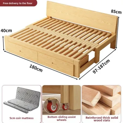 Keluojing | Convertibles Sofa Bed Solid Wood Living Room