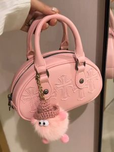 2025 Mini PU Leather Bowling Bag with Sling Handbag Sling Bag