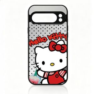 Sanrio | Hello Kitty Sanrio Cosmetic Mirror Case For Google Pixel 11 10 9 ProXL 10A 9A 8 7 6 A Pro Girly Aesthetic Shockproof Back Cover