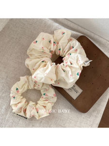 Sweet Pink Strawberry Hair Ties Girls Hair Bands Cute Forest System Hair Accessories Childrens Hair Bands Fashionable Hair Elastics