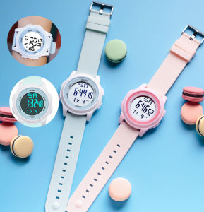 นาฬิกาข้อมือผู้ชายกันน้ำปฏิทินอัตโนมัติอเนกประสงค์สำหรับนักเรียนปลุกไฟ LED ดิจิทัลนาฬิกาผู้หญิงกันน้ำสำหรับกีฬาแบบดั้งเดิม