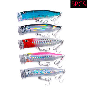 5pcs Topwater Floating Crankbaits Fishing Lures Set Popper Swimbait Hard Baits Artificial Wobbler For Pike Trolling Bass Carp