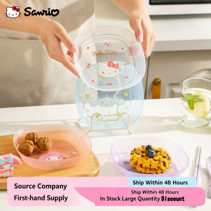 Sanrio | Sanrio PP Bone Plate Hello Kitty Melody Kuromi Cinnamoroll Snack Fruit Dessert Plate Stackable Microwave Safe Food Tray