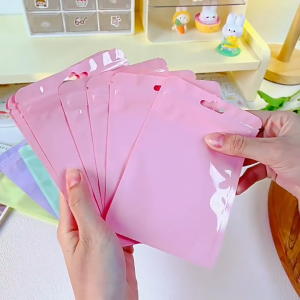 Flat Packaging Plastik Klip Ziplock Sachet Serbaguna / Plastik Foil Klip Kemasan Pastel CF C1110