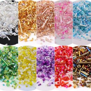 Miyuki seed bead mixed Delica round glass bead mixed color and size glass twisted tube clothing accessories