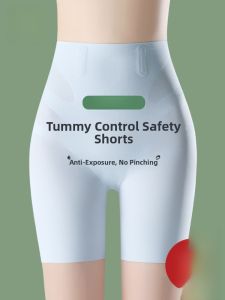 Miiow | High-Waist Abdomen Control Safety Pants Womens Anti-Light Non-Curling Ice Silk Cool Feeling Underwear Short Pants