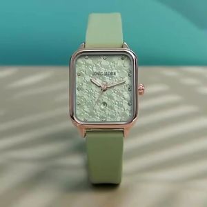 Jam tangan Jonas Jasmin 2238L tali karet tanggal aktif analog original wanita