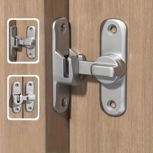 Heavy Duty Barn Door LocksSliding Door LatchAnti-theft BuckleBolt90/180-Degree Flip Gate HardwareBaby Safety Latches