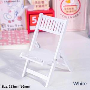 【C】Mini Beach Chair Shape Cell Phone Stand Foldable Universal Candy Color Mobile Phone Holder Multi Angle Cradle For Desk Tablet