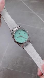 Dây Đeo Đồng Hồ Cao Su Fluoro Cho Tissot PRX Powermatic 40mm Khóa Thép Không Gỉ Thể Thao Nam Chống Nước Phát Hành Nhanh 12mm