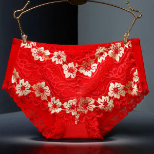 Nguyên Chất Cotton Vải Bông Ren Quần Lót Nam Nữ Tam Giác Eo Giữa Quần Lót Nữ Thoải Mái Thoáng Khí Quần Lót Gợi Cảm Nữ Tính Quần Lót