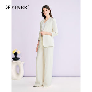 Elegant Business V-Neck Single Button Straight Silhouette Suit Jacket