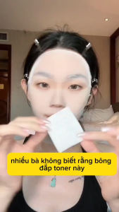 200 Miếng Bông tẩy trang cotton Đắp Lotion Mask Mặt Nạ Toner 100% Cotton Mỏng Mịn Co Dãn