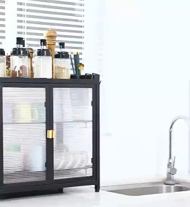 【PLAYFUL】2/3 Tiers Stainless Steel Dish Rack With Door Dish Drainer Kitchen Storage Rack