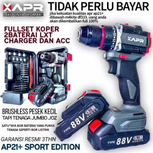 XAPR Bor impact drill brushlessTYPE AP34+ 13mm keyless auto lock 2baterai lxt by BAKOEL CORDLESS