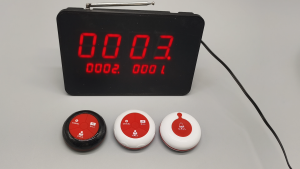 Restaurant Table Call Bell Wireless Calling System Waiter Call Bell Button Restaurant Table 10 Pager / Table Number Press Push Buttons Cafe Dining
