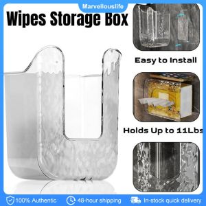 Wall-Mounted Tissue Box & Wipes Storage Solutions