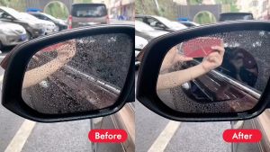 2pcs Car Rearview Mirror Rainproof Film Car Motorcycle Anti Fog Rainproof Rear View Protective Film Nano Film Universal