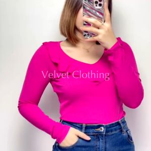 Blouse Rumbai Lengan Panjang Knit: Desain Elegan untuk Wanita