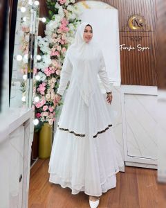 gamis syari Farisa ivana brokat premium by nais syari
