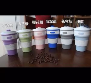 DXUU Gelas Lipat Silikon Portable Coffee Cup Anti Bocor 350ml