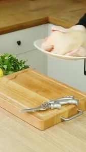 Kéo Nhà Bếp Bằng Thép Không Gỉ Siêu Sắc Bén Tay Cầm Nhựa Thân Thiện Với Môi Trường Dùng Để Cắt Cá Thịt Gà Dụng Cụ Cắt Mạnh Mẽ