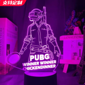 PUBG Peace Elite Night Light Collectible Model Toy Chicken Dinner Birthday Gift Gaming Room Decoration LED Lamp Figure