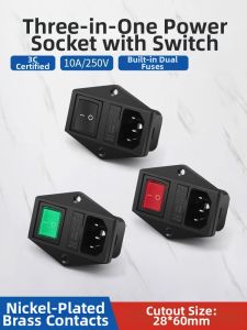 kuicc | Double Fuse Triple Outlet Wall Socket 10A