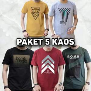 Kaos Baju Cowok 100Ribu Dapat 7 Kaos Motif Distro Keren Termurah