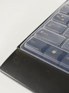 Universal Silicone Keyboard Cover Skin Clear Waterproof Dustproof Protector Flat Molded Key Design for Desktop PC Computer