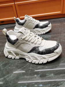 Fashionable Dad Shoes Mens 2025 New Thick Bottom Heightening Casual Shoes Mens Versatile Genuine Leather Sports Shoes