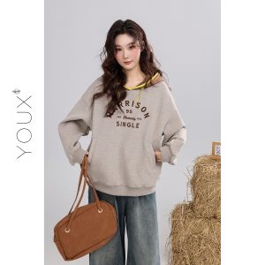 YOUXIANG | Áo Khoác Nỉ Hoodie Phong Cách Hàn Quốc Mới Mùa Đông