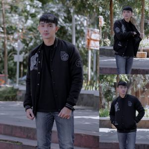 JACKET BASEBALL PENDING JAMINAN 100% ORIGINAL THE BOJIEL FLECEE TEBAL UNISEKS KODBAR 230