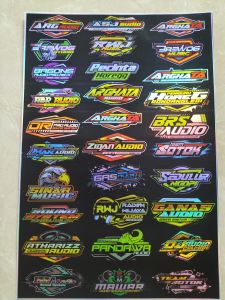 Stiker Sound | Stiker Hologram | Stiker 1 Lembar | Stiker Pack Ukuran 21cm x31cm
