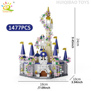 HUIQIBAO | HUIQIBAO 1477pcs Princess Castle Mini Building Blocks Set Building Gift Birthday Decoration Holiday Present Toys for adult Gift
