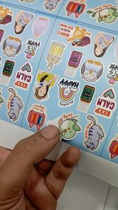 Cetak + Cutting Sticker Vinyl White / Transparan / Mate A3+ Custom TANPA PO