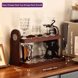 YILI DECO | Cup Display Rack Solid Wood
