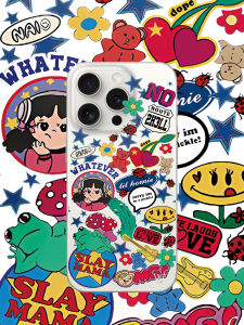 Transparent Silicone Phone Case Cute Cartoon Couple Apple 17Promax 16Promax 15Pro 14VivoOppo 13Anime 12Huawei Xiaomi Sticker