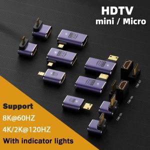 Bộ Chuyển Đổi HDMI2.1 Tốc Độ Siêu Cao 48Gbps 8K 60Hz 4K 120Hz Mini/Micro HDMI Sang HDMI Dành Cho PS5 X/S PC HDTV Máy Chiếu