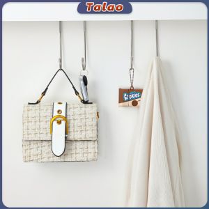 Talao Home Creative Seamless Stainless Steel Double S Hooks Cabinet Door Back Type Hanger