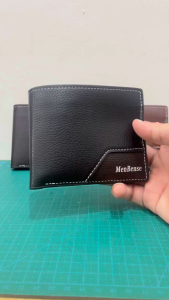 Dompet Uang Lipat Kilat Lilin Keren Menbense 2024-3 Bahan Sintetis Lembut Dengan Tempat Koin Zipper