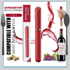 Safety Air Pump Wine Bottle Opener with Foil Cutter Wine Corkscrew Stainless Steel Pin Wine Air Pressure Corkscrew Cork Remover
