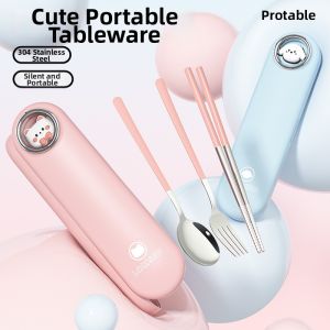 Cartoon Portable Tableware Set