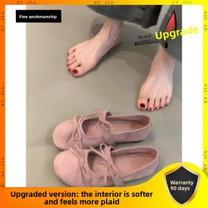 XUJIA | Red Shallow French Style Flat Mary Jane Shoes